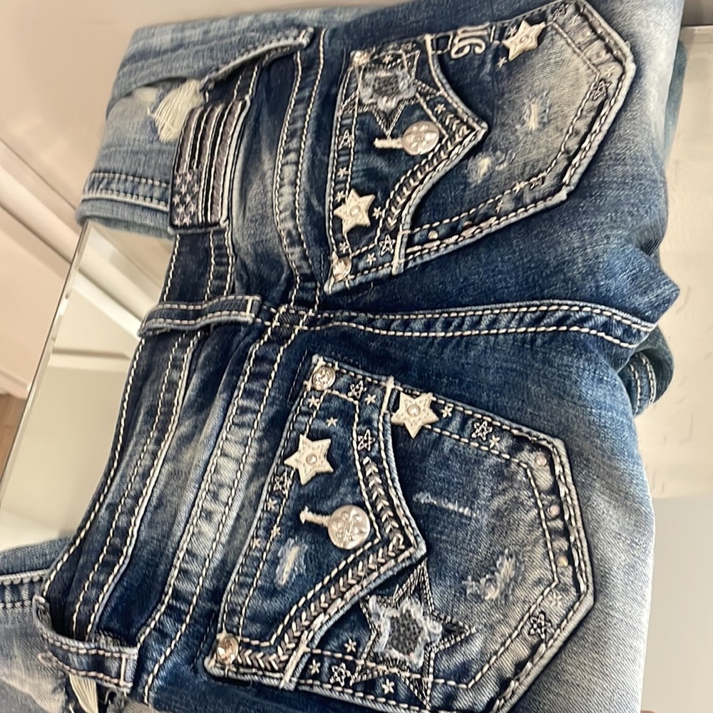 Flag & Stars Miss Me Skinny Jeans!